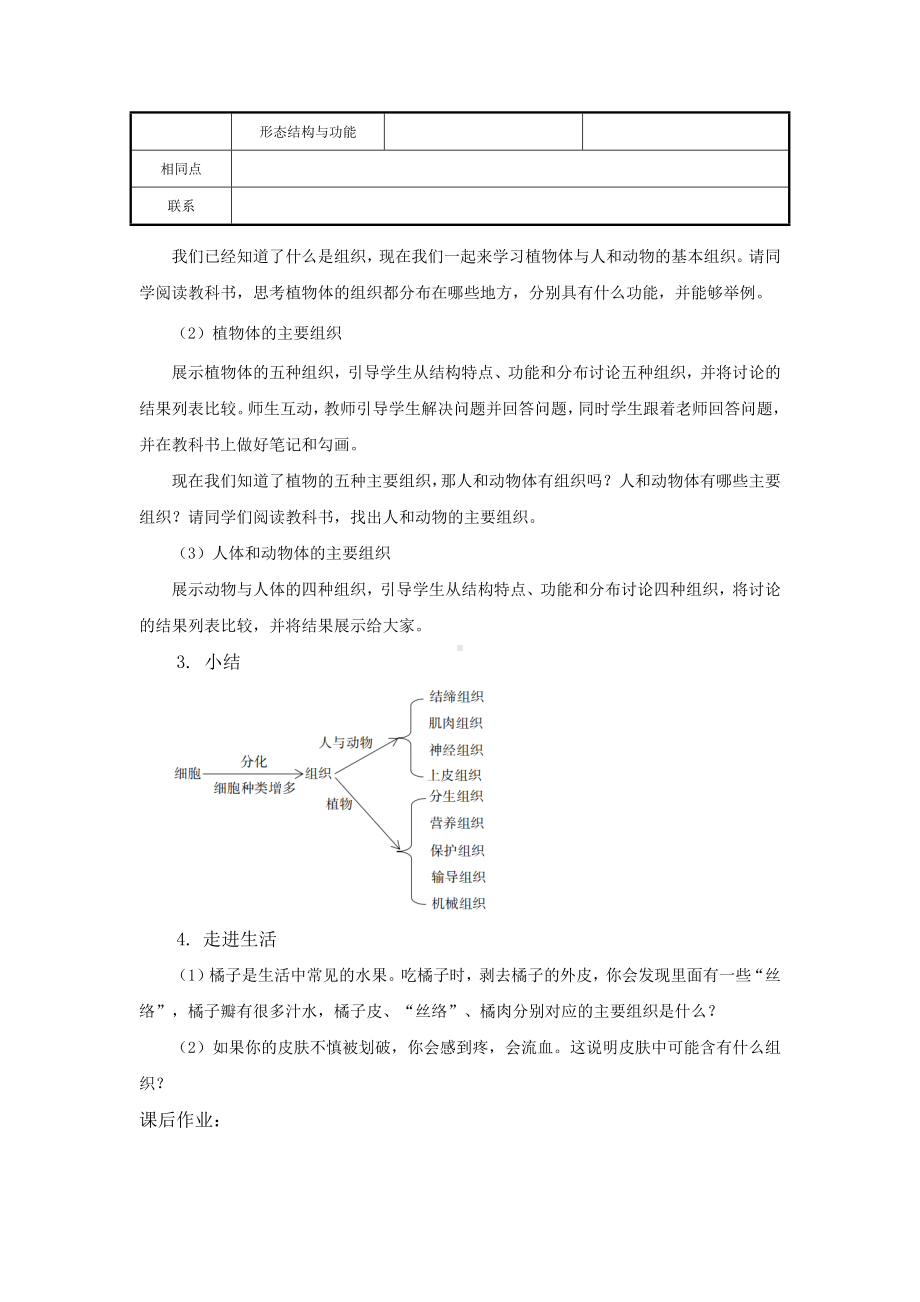 5.1细胞的分裂与分化（第2课时）教学设计-2024新苏科版七年级上册《生物》.docx_第2页