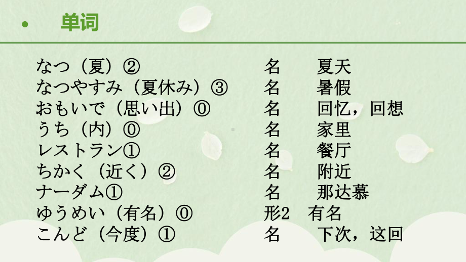 第12课 夏休みの思い出 （ppt课件）-2024新人教版必修第一册《初中日语》.pptx_第2页