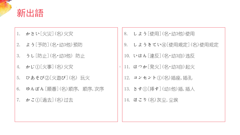 第5課 火災の予防 （ppt课件）-2024新人教版《高中日语》选择性必修第一册.pptx_第3页