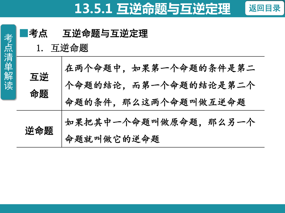 13.5.1 互逆命题与互逆定理知识考点梳理（课件）华东师大版数学八年级上册.pptx_第3页