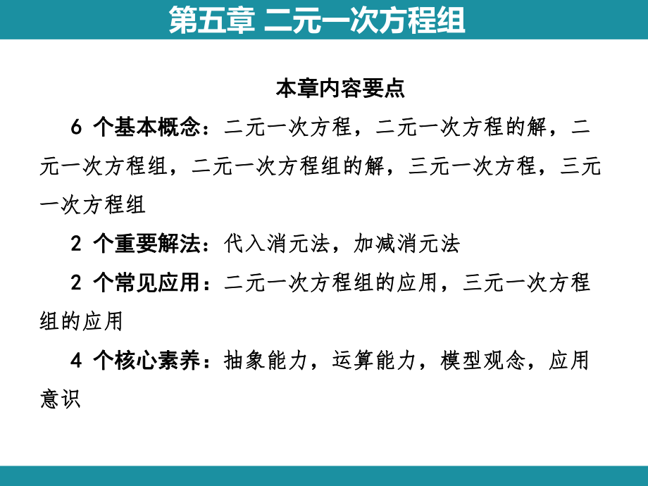 第五章 二元一次方程组 思维图解+综合与实践知识考点梳理（课件）北师大版数学八年级上册.pptx_第3页