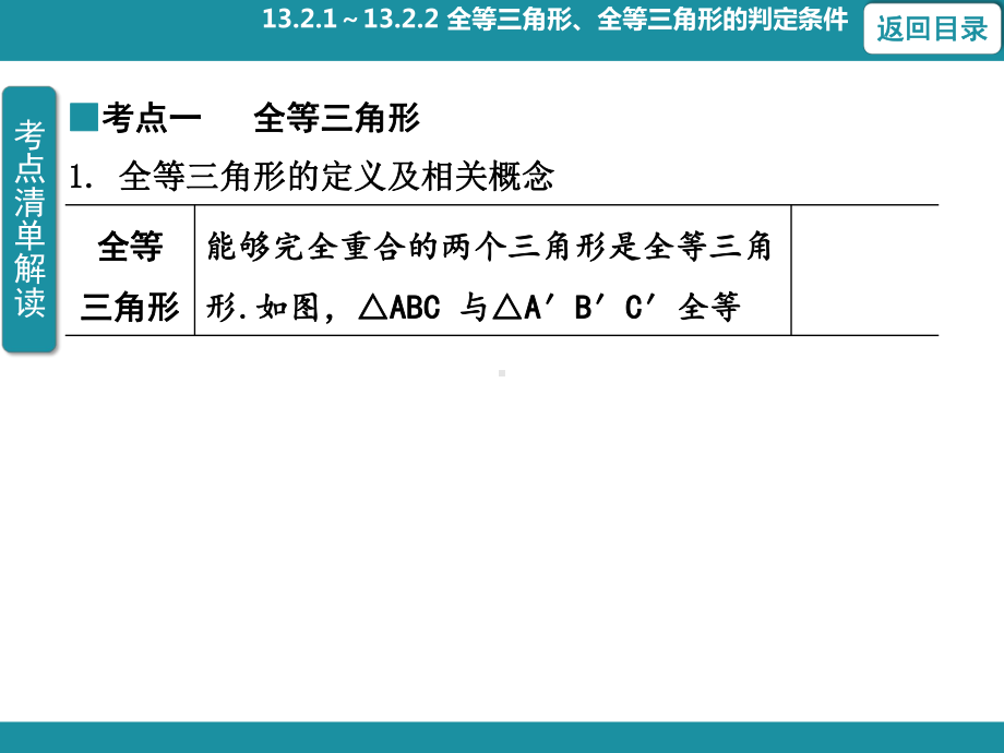 13.2.1～13.2.2 全等三角形、全等三角形的判定条件知识考点梳理（课件）华东师大版数学八年级上册.pptx_第3页