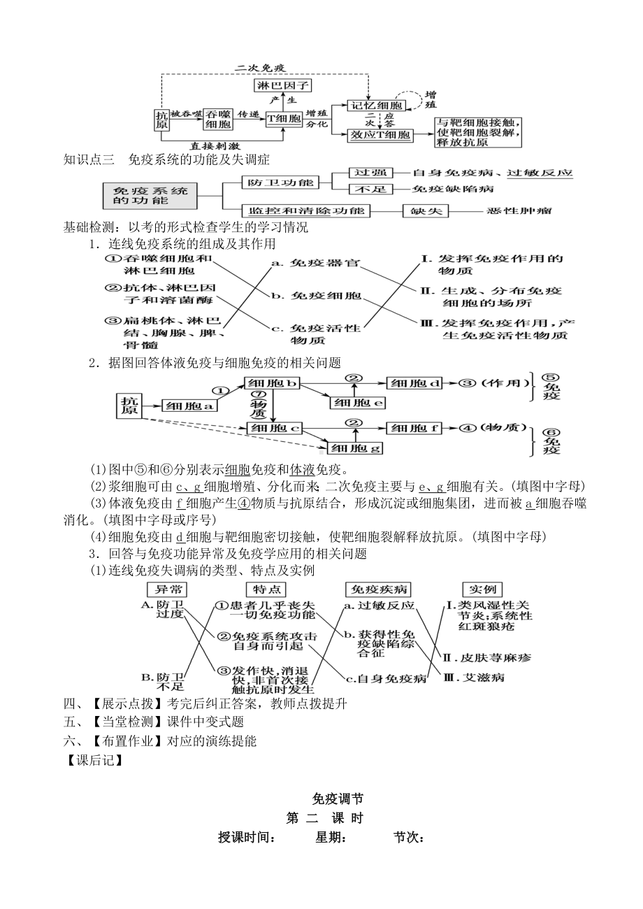 2024届高三生物一轮复习教案免疫调节 .docx_第2页