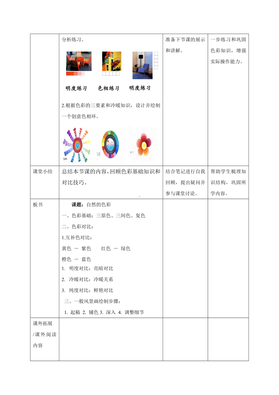 第二单元第1课《自然的色彩》教学设计　　-2024新人美版七年级上册《美术》.docx_第3页