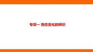 第十二章 温度与物态变化 专项一 物态变化的辨识 考点梳理（课件）沪科版物理九年级全一册.pptx