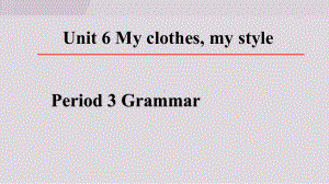 Unit 6 My clothes, my style Period 3 Grammar课件 2024-2025学年译林版七年级上册.ppt