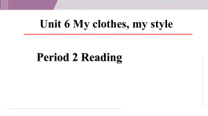 Unit 6 My clothes, my style Period 2 Reading课件 2024-2025学年译林版七年级上册.ppt