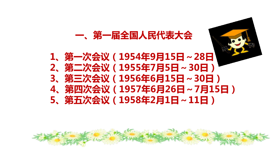 2020-2021学年高中政治：历届人民代表大会和中国共产党的各届代表大会时间.pptx_第2页