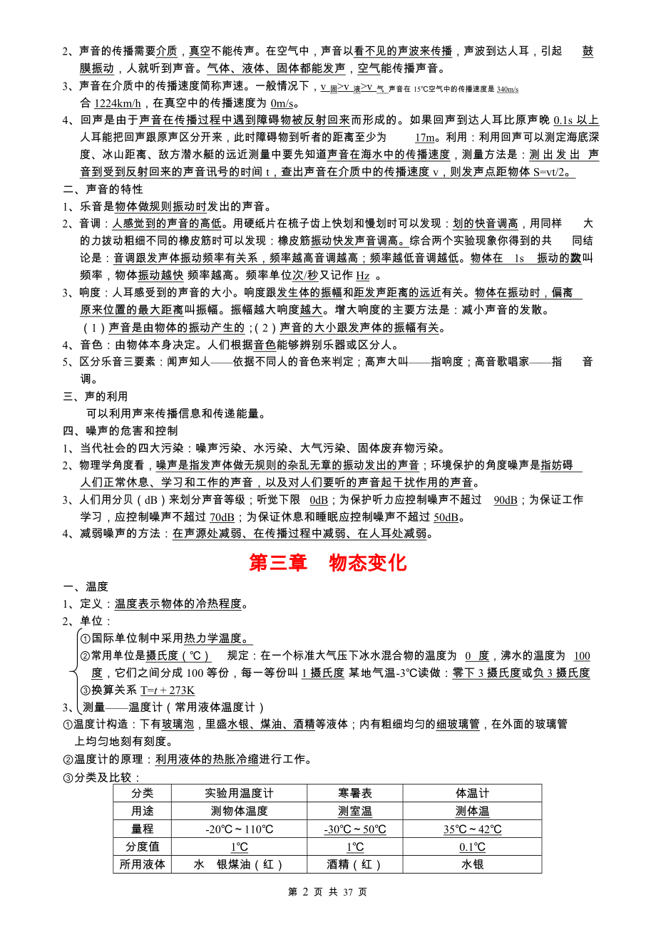 初中物理中考知识点归纳汇总.docx_第2页