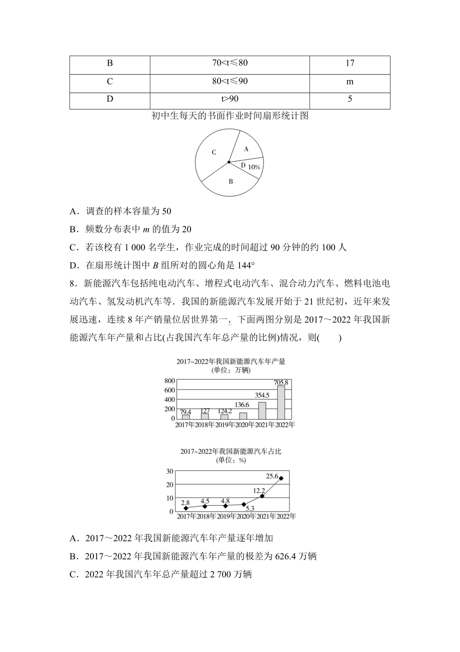 2025高考数学一轮复习-9.1-随机抽样、统计图表-专项训练【含答案】.docx_第3页