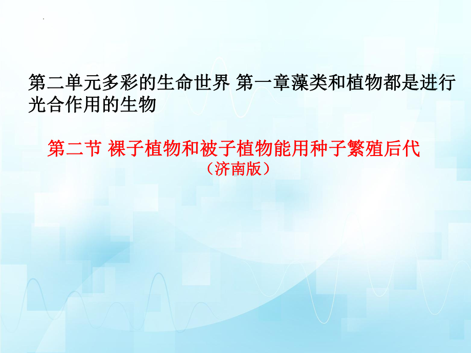 2.1.2裸子植物和被子植物能用种子繁殖后代ppt课件-2024新济南版七年级上册《生物》.pptx_第2页