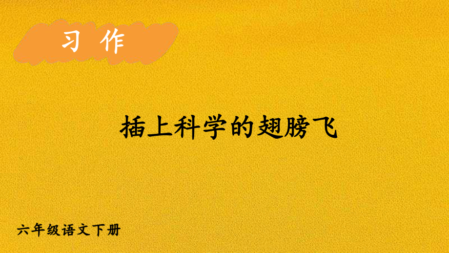 部编语文六年级下册习作：插上科学的翅膀飞教材习题答案.pptx_第1页