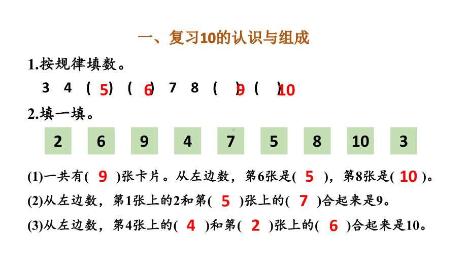 小学数学新人教版一年级上册第二单元第3课《10的认识和加、减法》第3课时《练一练》教学课件3（2024秋）.pptx_第2页