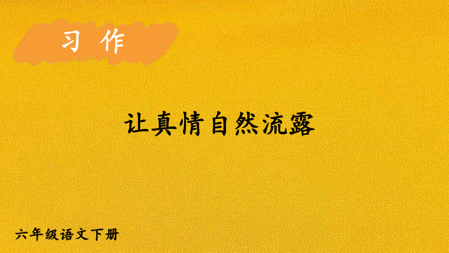 部编语文六年级下册习作：让真情自然流露教材习题答案.pptx_第1页