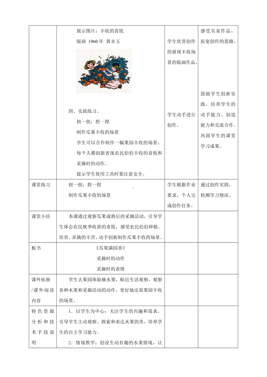 瓜果满园香（教学设计）-2024新赣美版一年级上册《美术》.docx_第3页