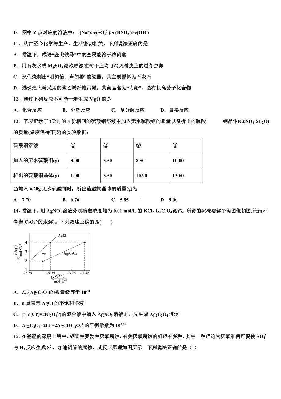 宣城市重点中学2022-2023学年高三下第一次测试化学试题含解析.doc_第3页