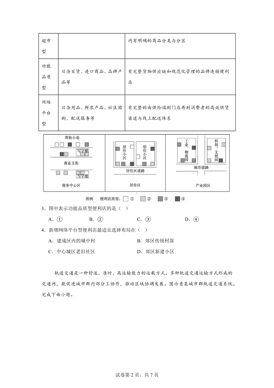 2024届吉林省长春市高三质量监测(四)地理试题.docx_第2页