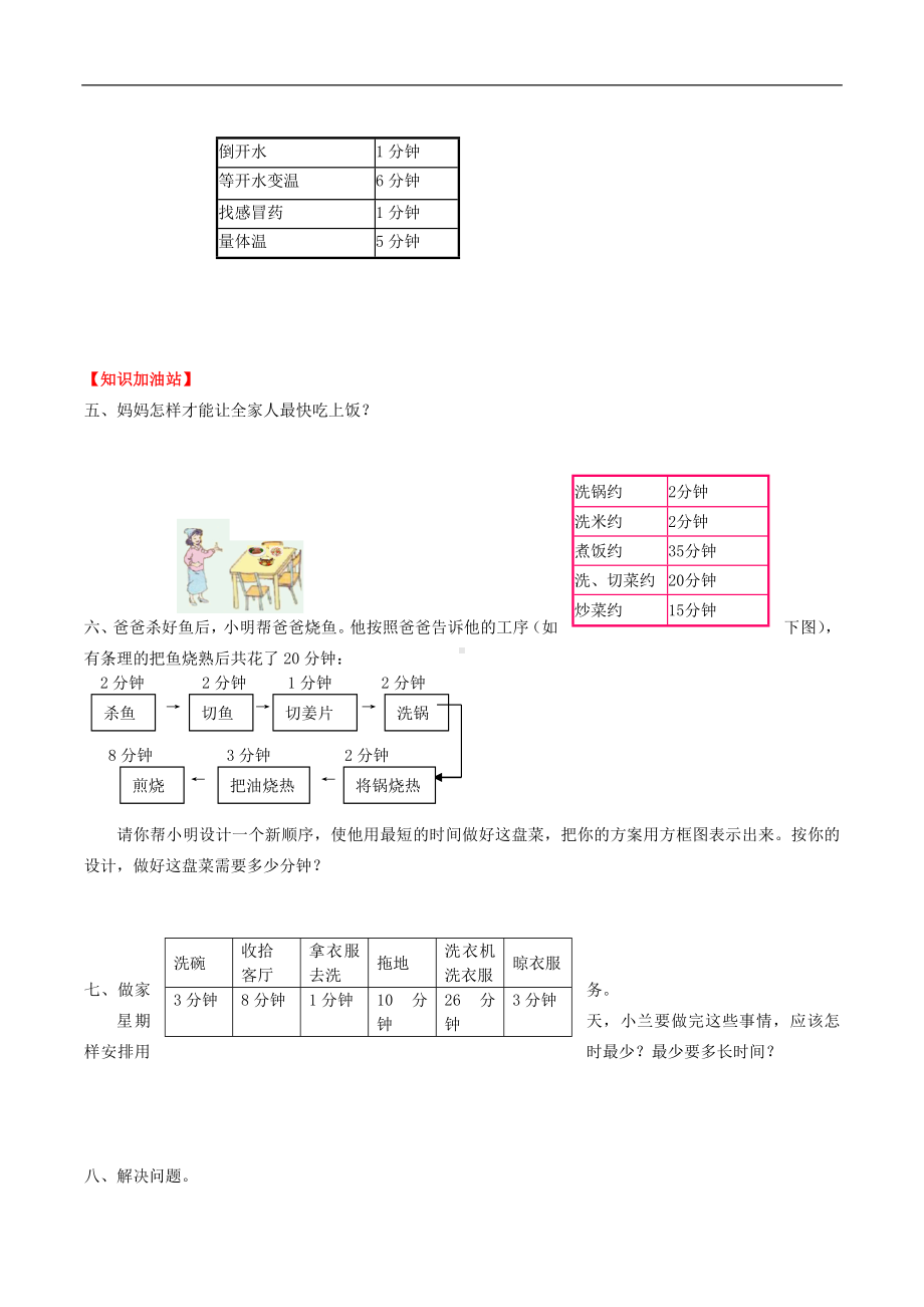 第八单元数学广角—— 优化 1 合理安排时间 -四年级上册数学一课一练（人教版含答案）.doc_第2页