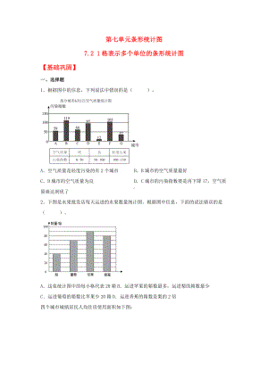 （分层作业）7.2 1格表示多个单位的条形统计图（同步练习） 四年级上册数学同步课时练 （人教版含答案）.docx