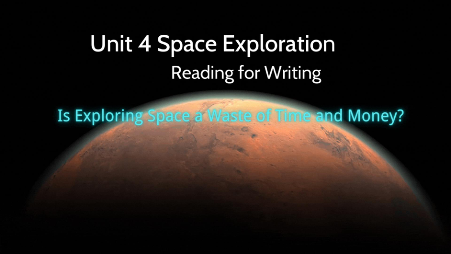 Unit 4 Space Exploration Reading for Writing （ppt课件）-2024新人教版（2019）《高中英语》必修第三册.pptx_第1页