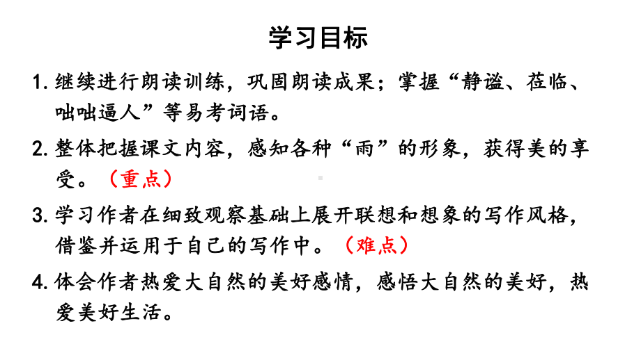 初中语文新人教部编版七年级上册第3课《雨的四季》考点精讲课件（2024秋）.pptx_第2页