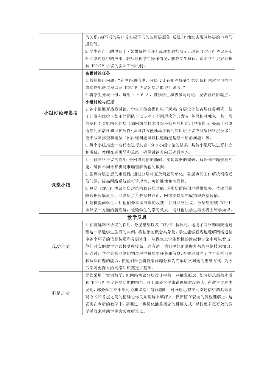 第二单元 第5课《网络协议分层设》教学设计-2024新人教版七年级全一册《信息技术》.docx_第3页