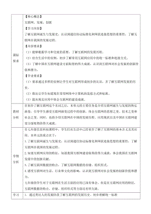 第1课 互联网发展靠创新 教学设计 -2024新人教版七年级全一册《信息技术》.docx