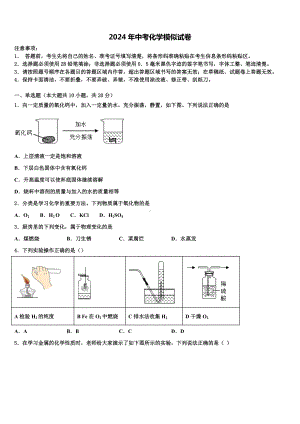 广东省揭阳市空港区重点达标名校2024届初中化学毕业考试模拟冲刺卷含解析.doc