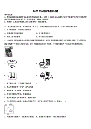 广东省东莞市虎门外国语校2022-2023学年中考物理模拟预测题含解析.doc