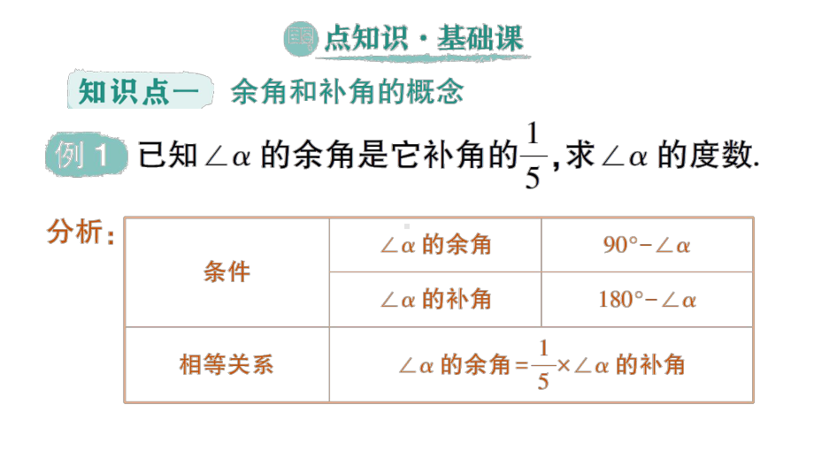 初中数学新人教版七年级上册第六章第3课第3课时《余角和补角》作业课件（2024秋）.pptx_第2页