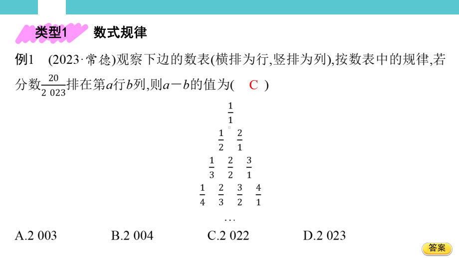 2025年湖南中考数学二轮复习专题突破专题一　规律探索.pptx_第2页