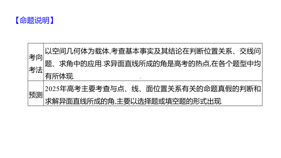 2025高考数学一轮复习-8.2-空间点、直线、平面之间的位置关系（课件）.pptx_第3页