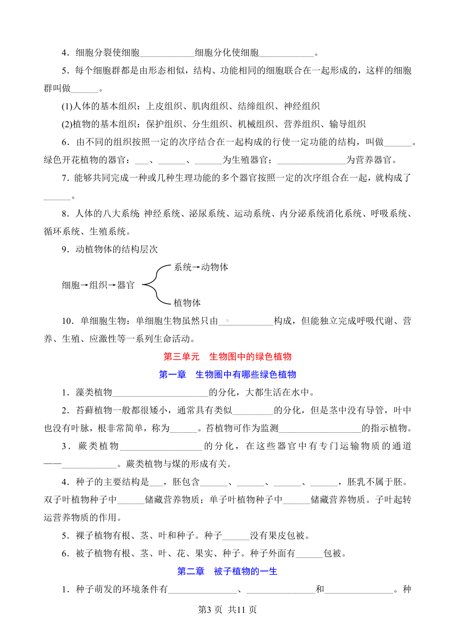 七年级上册生物知识点默写（含答案）.docx_第3页