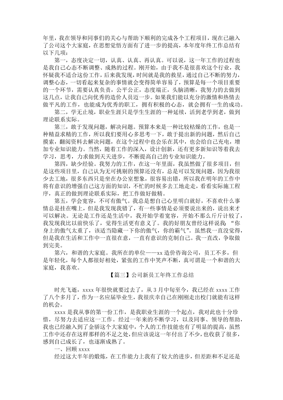 公司新员工年终工作总结四篇.docx_第2页