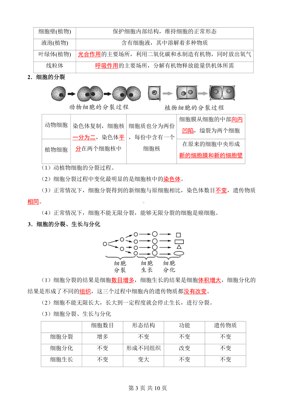 七年级上册生物知识点识图速记.docx_第3页