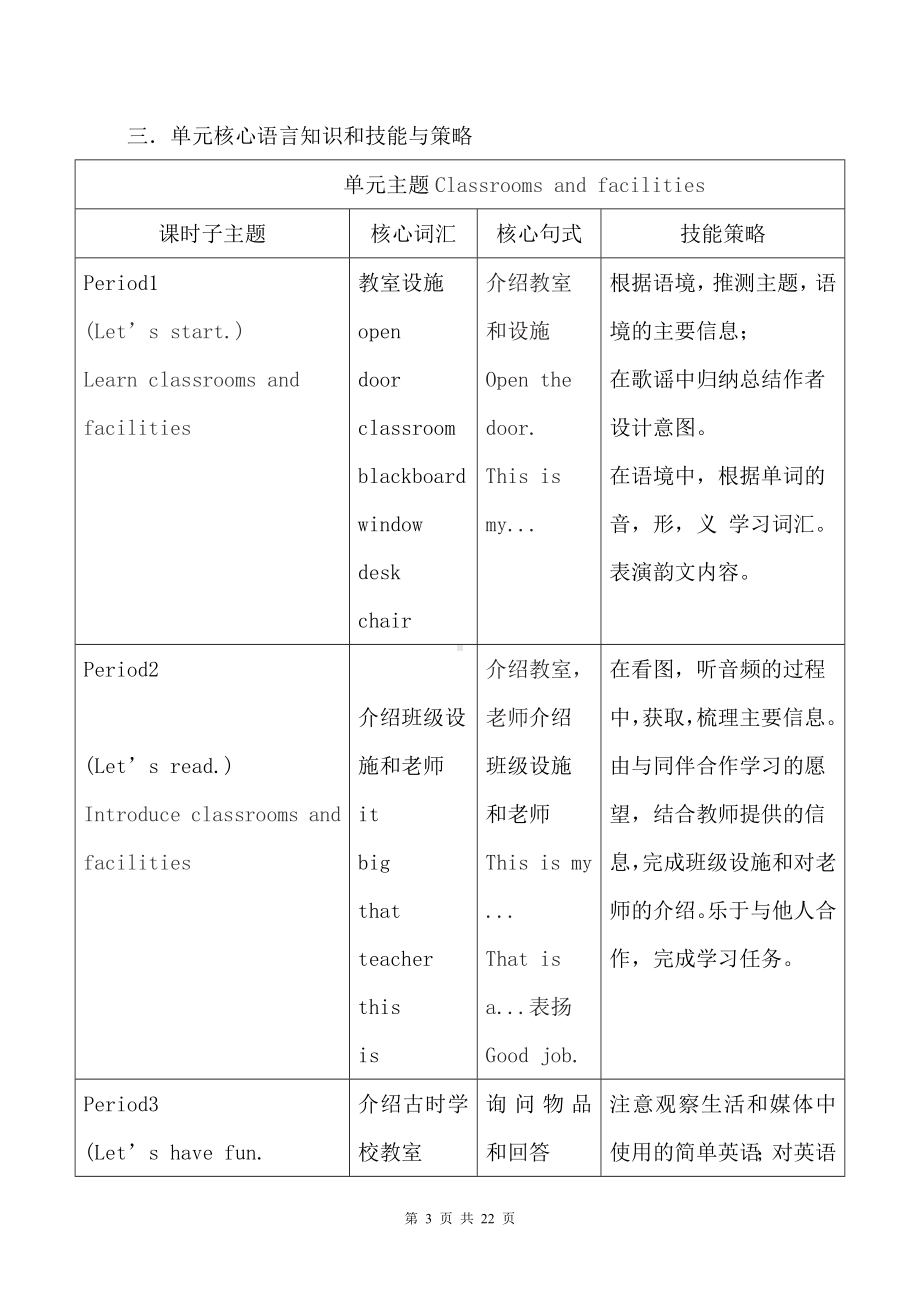 外研版一年级上册新交际英语（2024）Unit 4 My classroom单元整体教学设计.docx_第3页