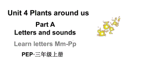 小学英语新人教版PEP三年级上册Unit 4 Plants around usPartA 第2课时教学课件（2024秋）.pptx