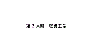 初中道德与法治新人教版七年级上册第三单元第八课第2课时 敬畏生命作业课件2024秋.pptx