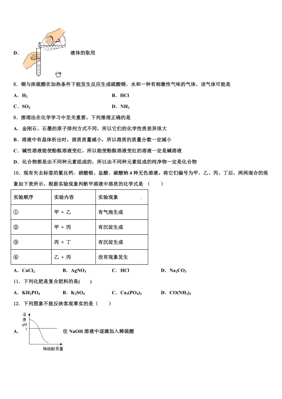 广东省湛师附中、实验学校2022-2023学年中考化学模试卷含解析.doc_第3页