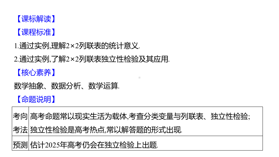 2025年高考数学一轮复习-10.4-列联表与独立性检验（课件）.pptx_第2页