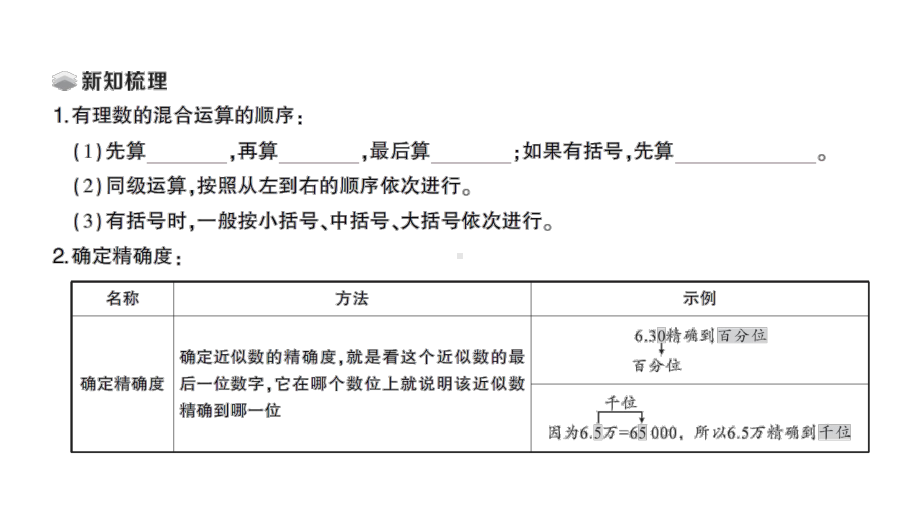 初中数学新北师大版七年级上册2.5 有理数的混合运算课堂作业课件2024秋.pptx_第2页