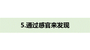 一上2-5《通过感官来发现》课件.pptx