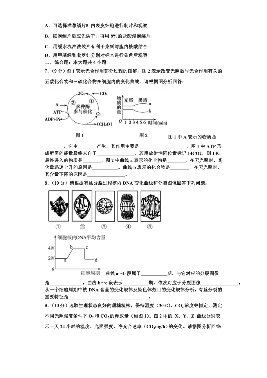 河北雄安新区博奥高级中学2023年生物高一第一学期期末复习检测模拟试题含解析.doc_第2页