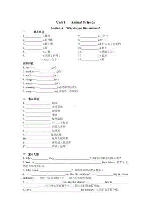 2025新人教版七年级下册《英语》Unit 1单词短语句型默写.docx