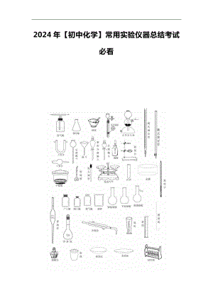 2024年(初中化学)常用实验仪器总结考试必看.docx