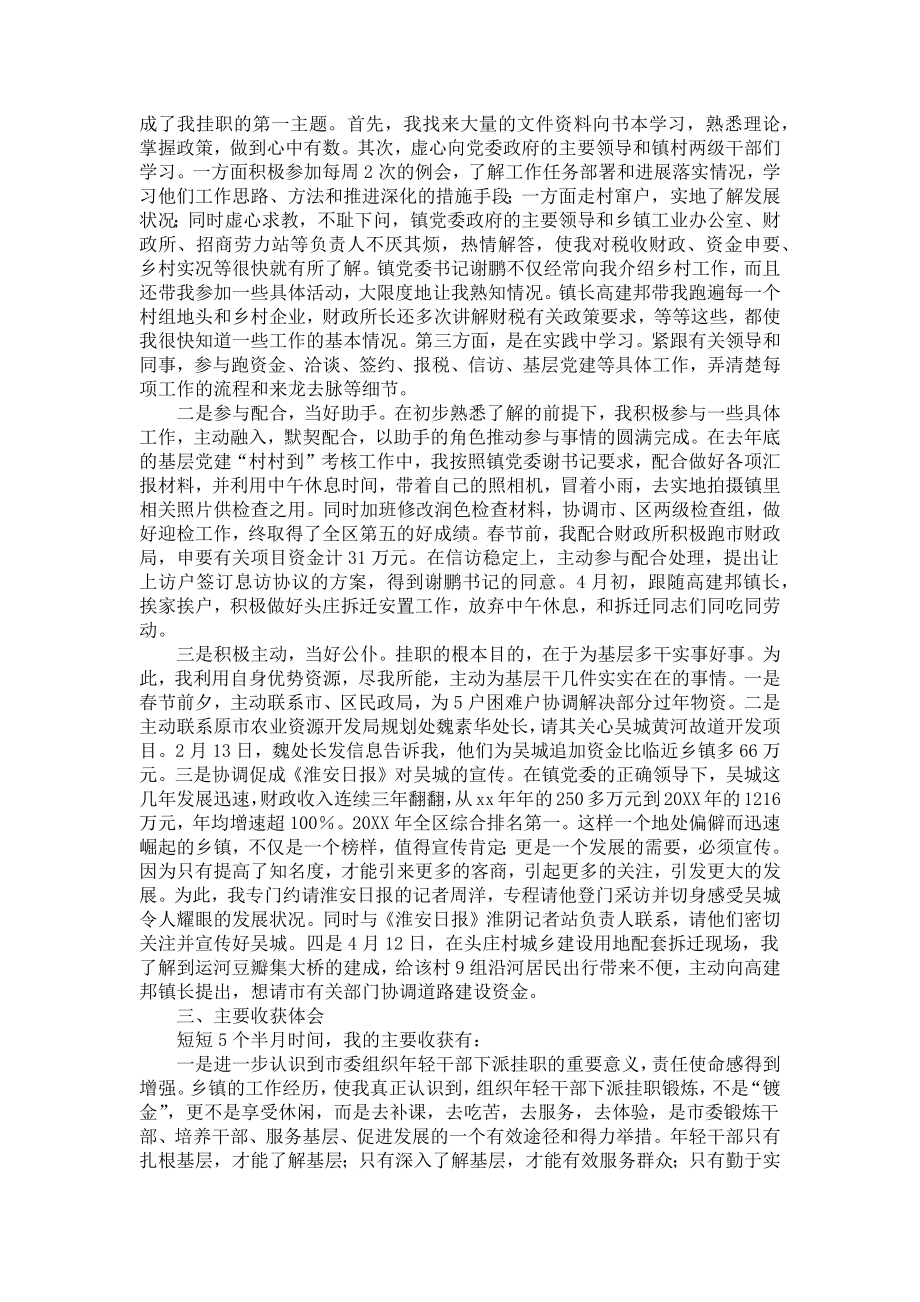 党委干部挂职工作总结三篇.docx_第2页