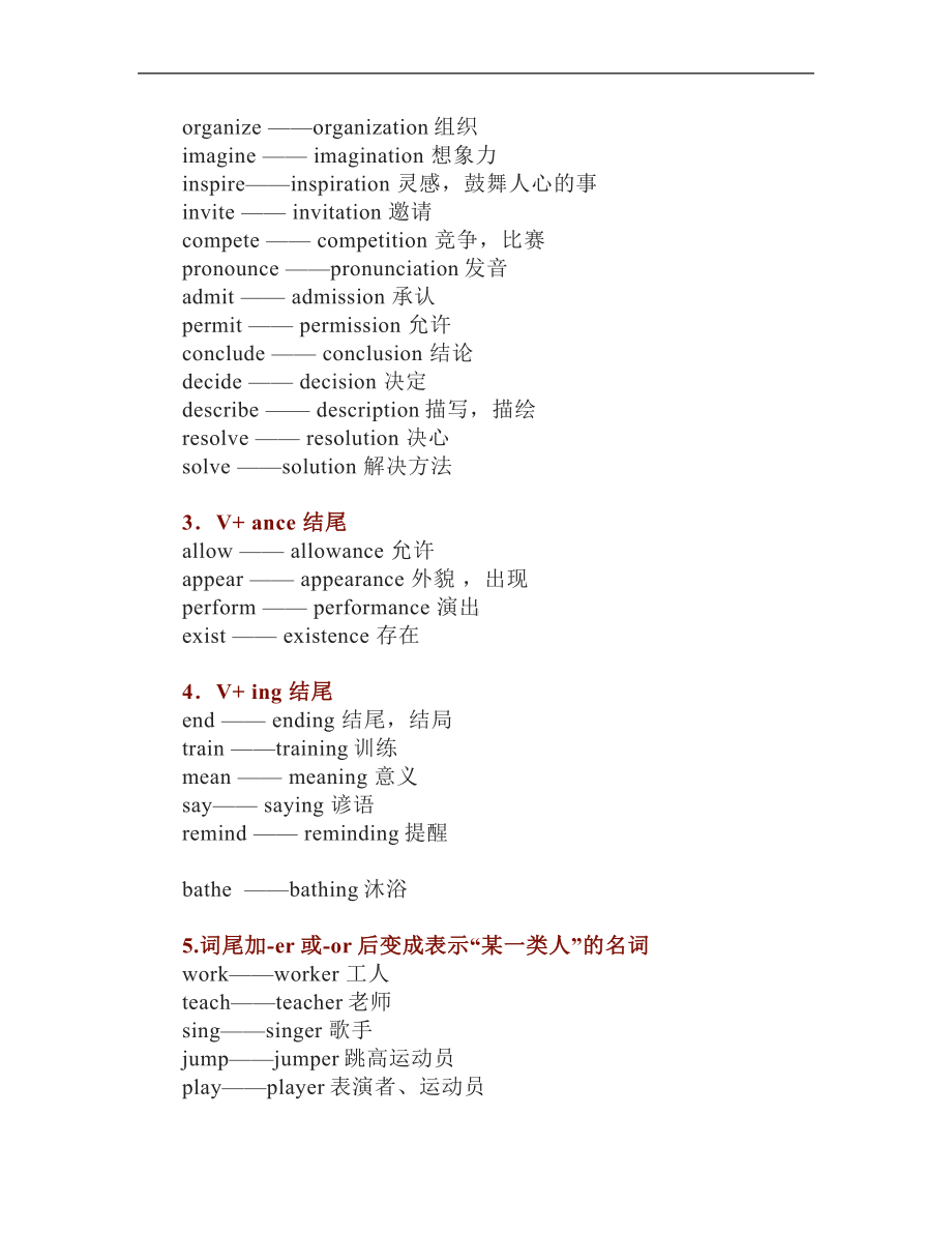 2024届高中英语5类28组词性转换规律归纳.doc_第2页