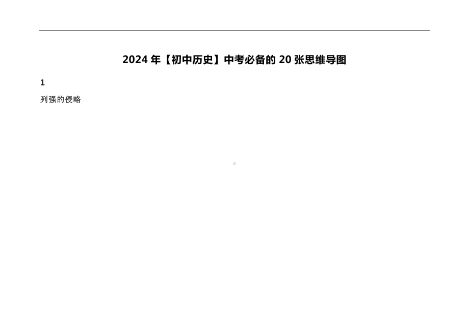 2024年(初中历史)中考必备的20张思维导图.docx_第1页