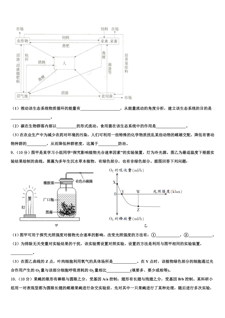 2023届浙南名校高考冲刺模拟生物试题含解析.doc_第3页