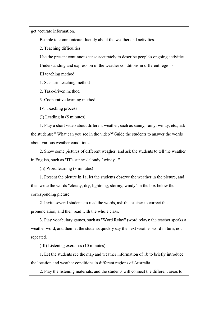 Unit 6 rain or shine Section A 1a-pronunciation教案 -2024新人教版七年级下册《英语》.docx_第2页